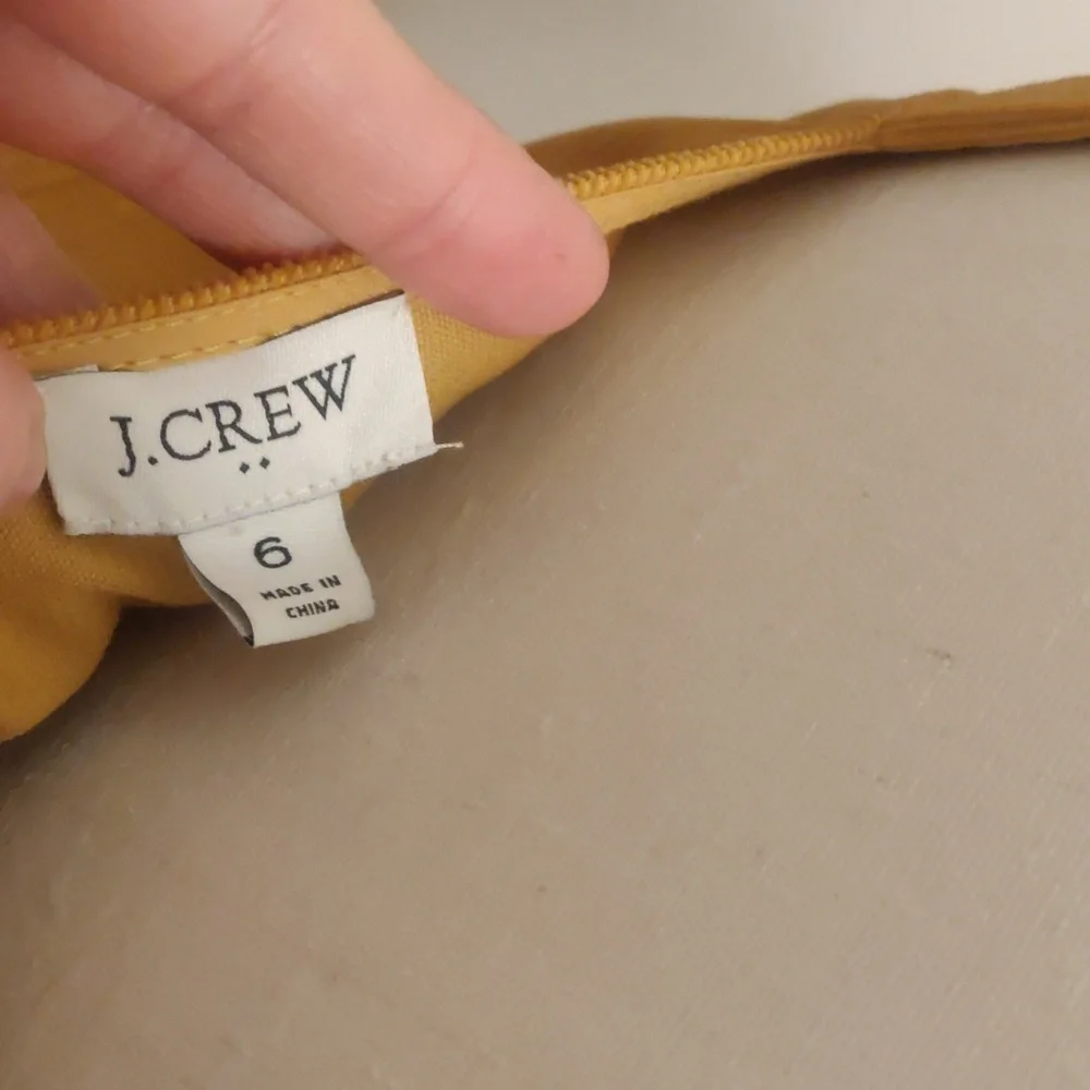 J.Crew mustard cotton corduroy button down dress Academia school girl Y2K Core - Picture 7 of 8